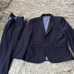 Men's Egara Skinny Fit Stretch Navy Suit Set